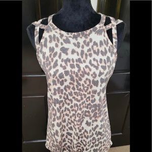 COPY - Brand New Leopard Print Crisscross Tank Top Size L